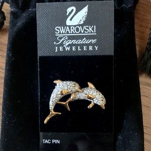 Swarovski Dolphin Pin